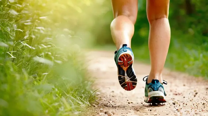 Corredor determinado en un parque vibrante