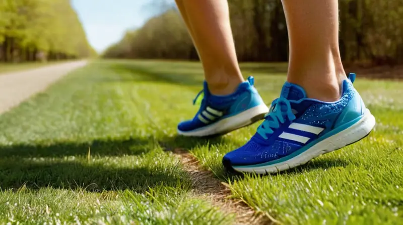 Corredor determinado en pista iluminada por sol