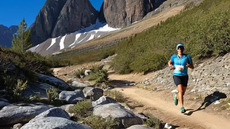 Corredor en montaña, energía y belleza natural