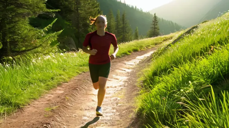 Corredor en colina soleada y vibrante