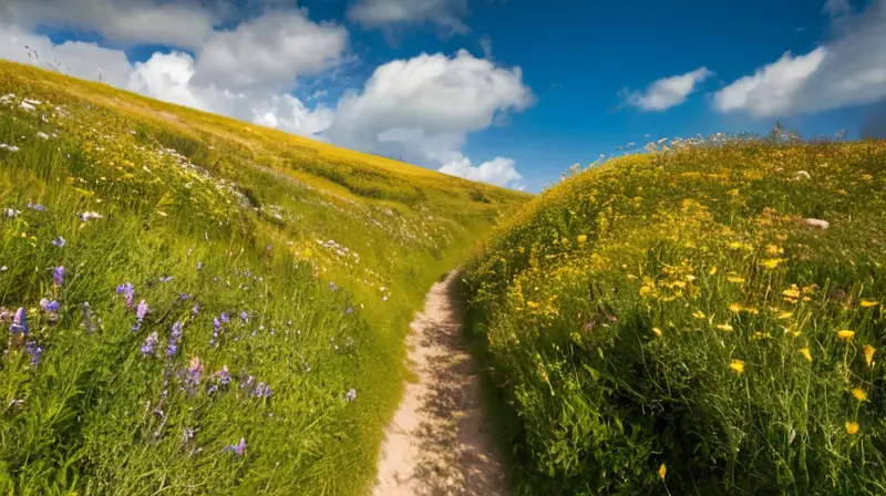 Colina empinada con un corredor determinado