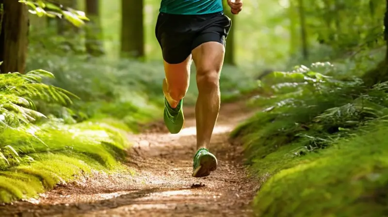 Corredor en un sendero iluminado y vibrante