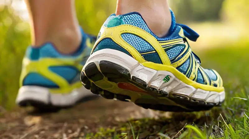 Pie de corredor en movimiento