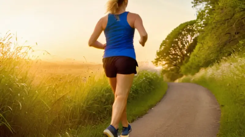 Mañana serena con corredor enérgico