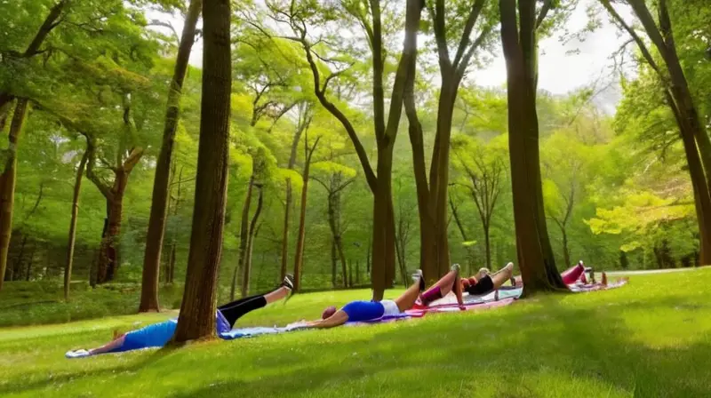 Corredores en un parque soleado y vibrante