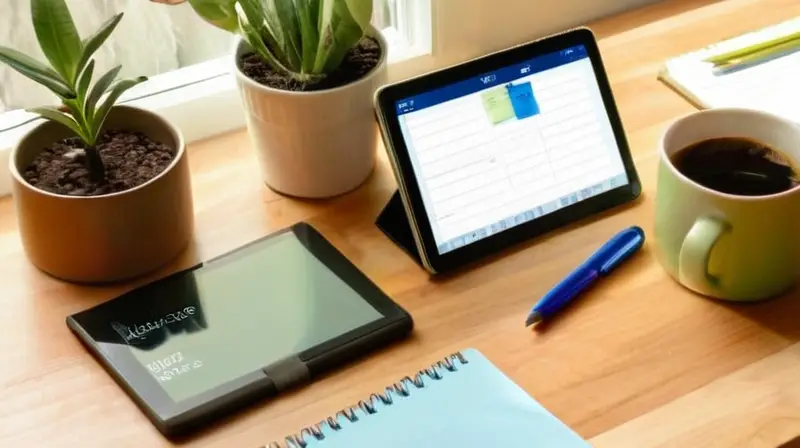 Escritorio ordenado con luz y herramientas