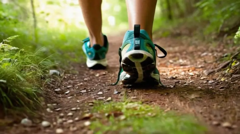 Corredor enfocado en un bosque vibrante