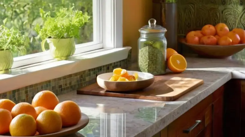 Cocina vibrante que invita a una vida saludable