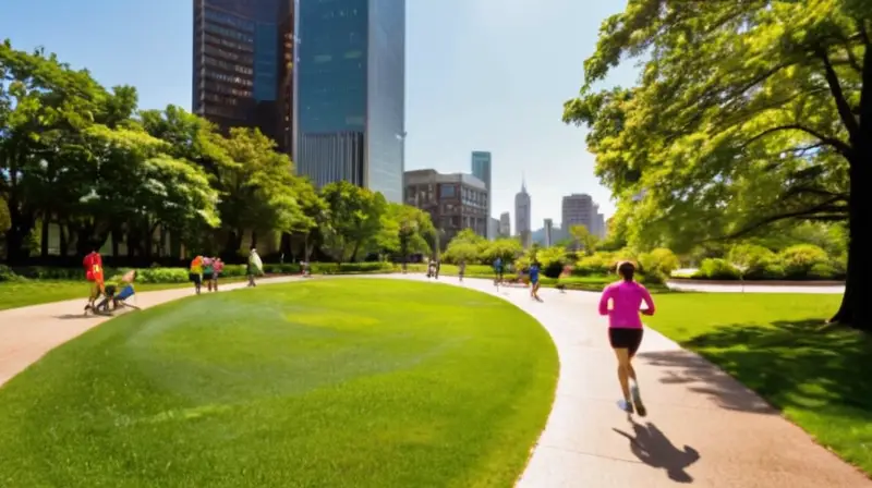 Parque vibrante lleno de vida y energía