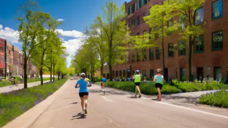 Vida urbana vibrante y sostenible en armonía