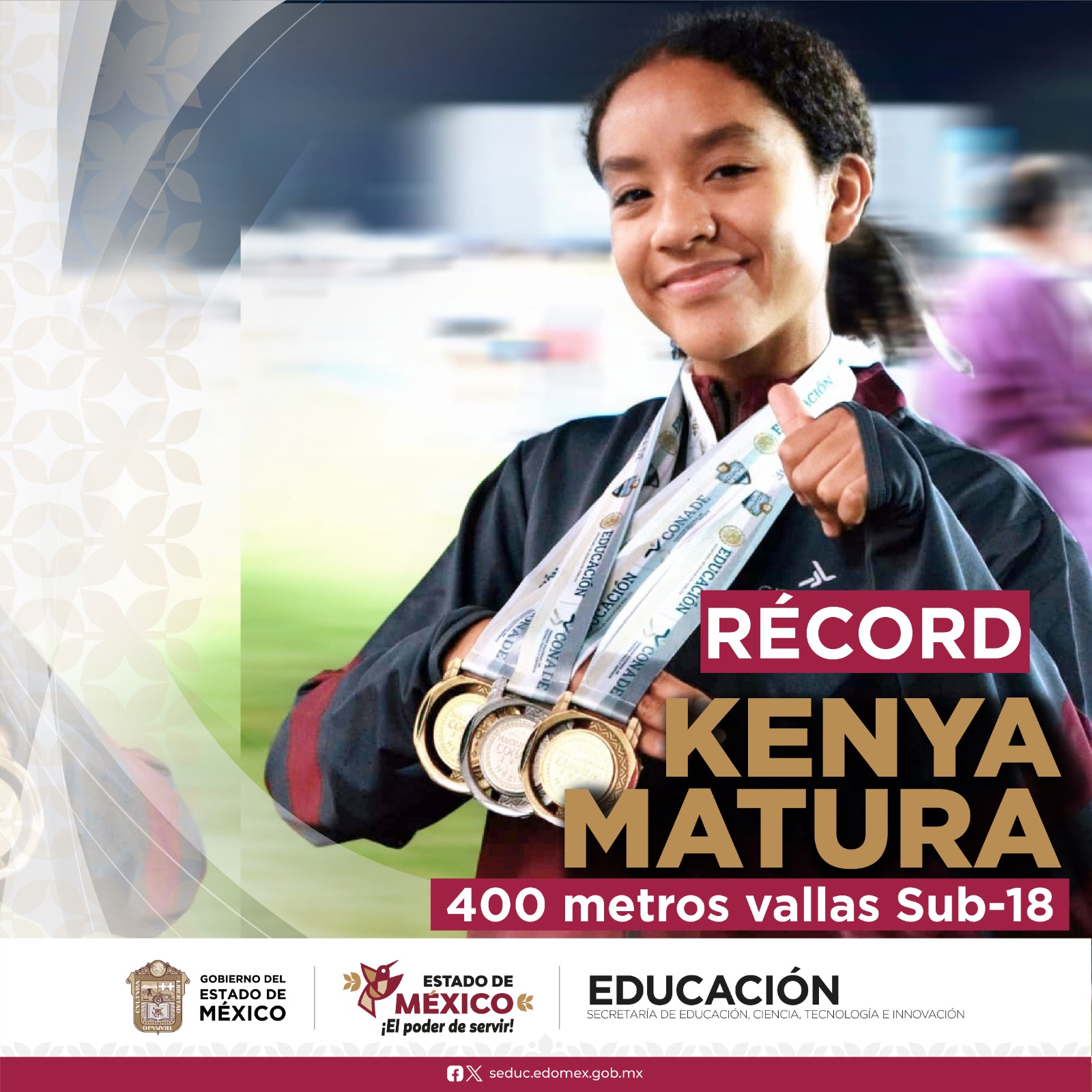 record 400 metros mexico sub 18